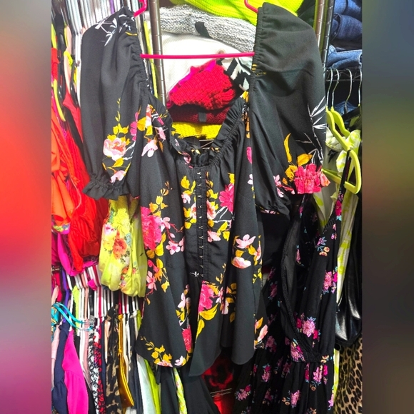 🍂🍁⚘️City Chic Corset Style Floral Blouse 22 - Picture 2 of 4